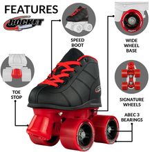 Load image into Gallery viewer, BLACK / RED WHEELS